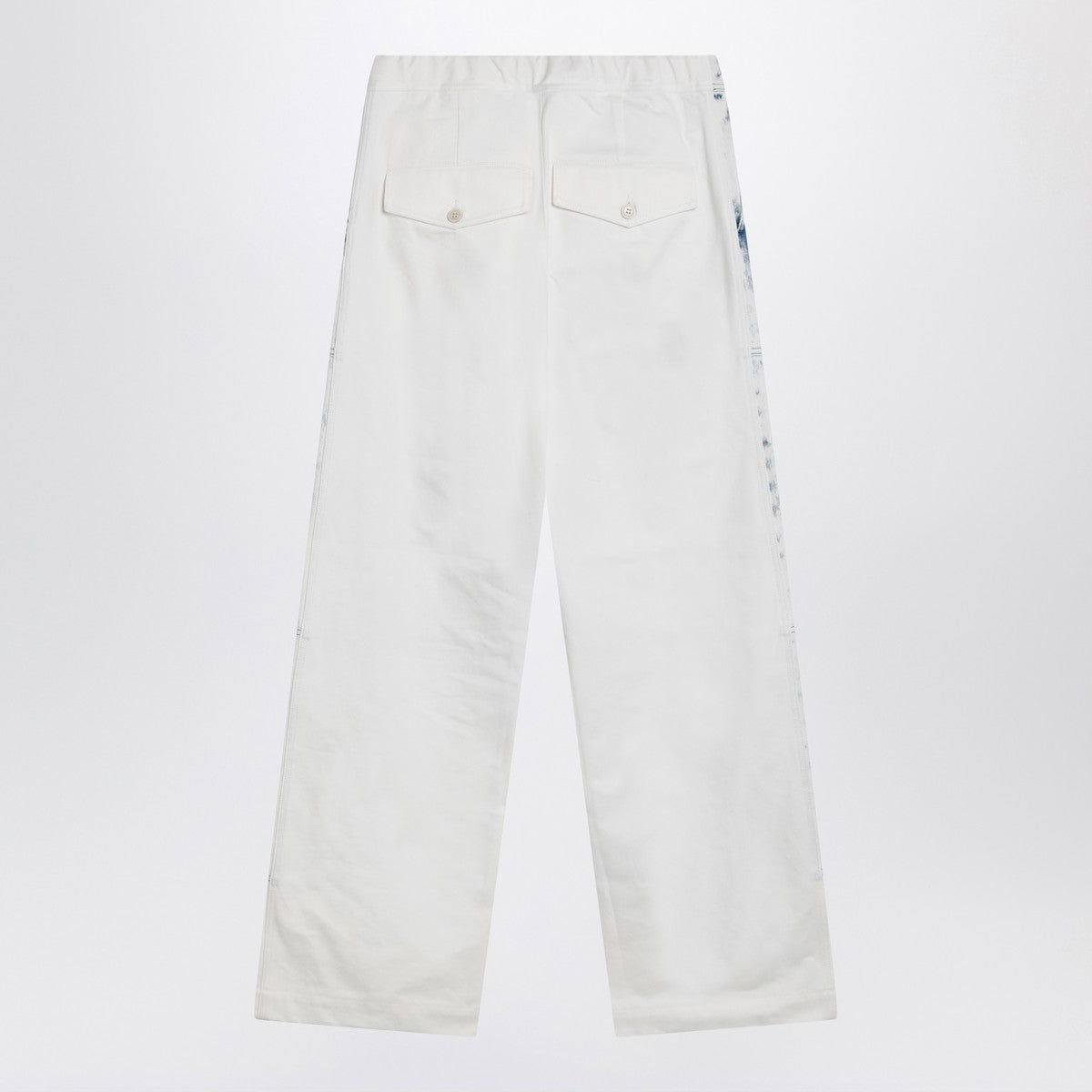 Dries Van Noten light blue jeans with drawstring waist