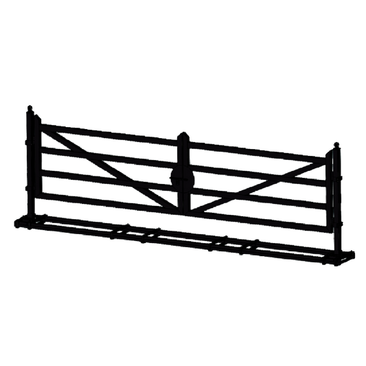 Chery Industrial [AS-IS] 20ft Farm Metal Driveway Gate with Diagonal Tubes - D_IF000054