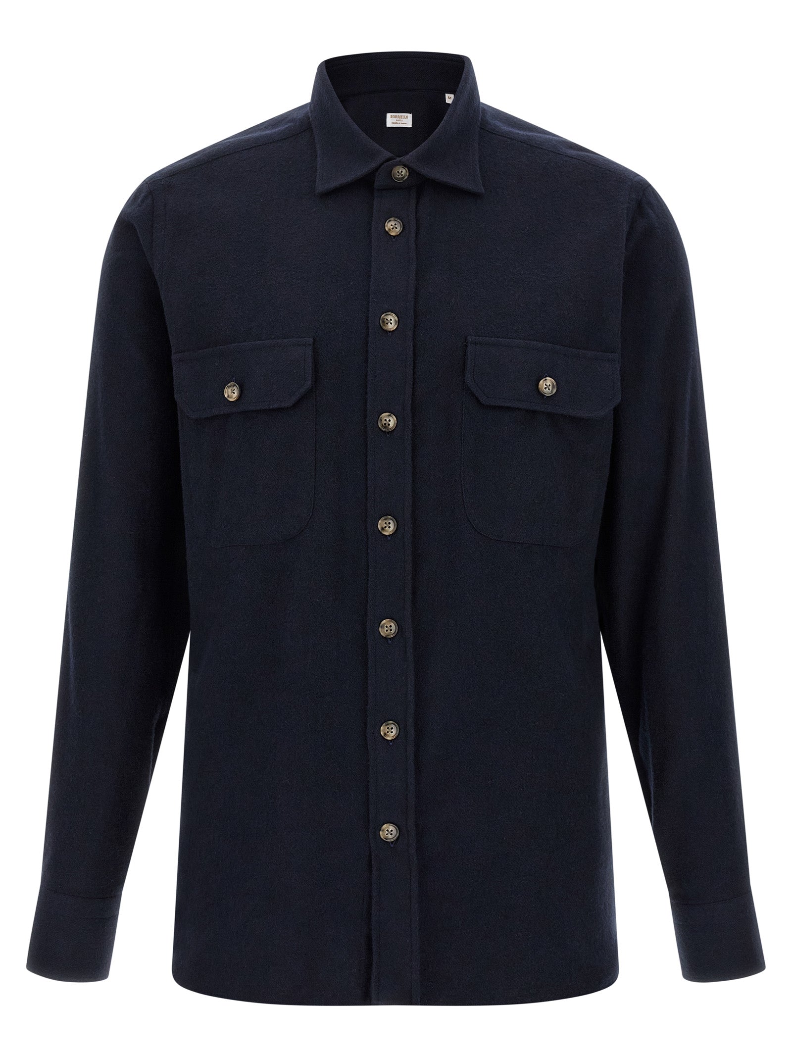 Borriello Flannel Shirt — Men's Cotton Shirt, Blue