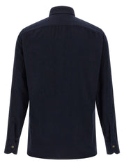 Borriello Flannel Shirt — Men's Cotton Shirt, Blue