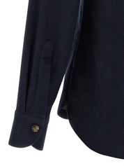 Borriello Flannel Shirt — Men's Cotton Shirt, Blue