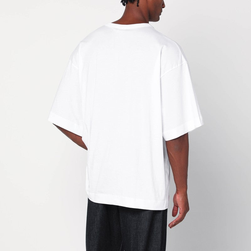 Dries Van Noten Oversized white cotton T-shirt