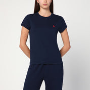 Polo Ralph Lauren Navy Blue Cotton T‑Shirt with Logo