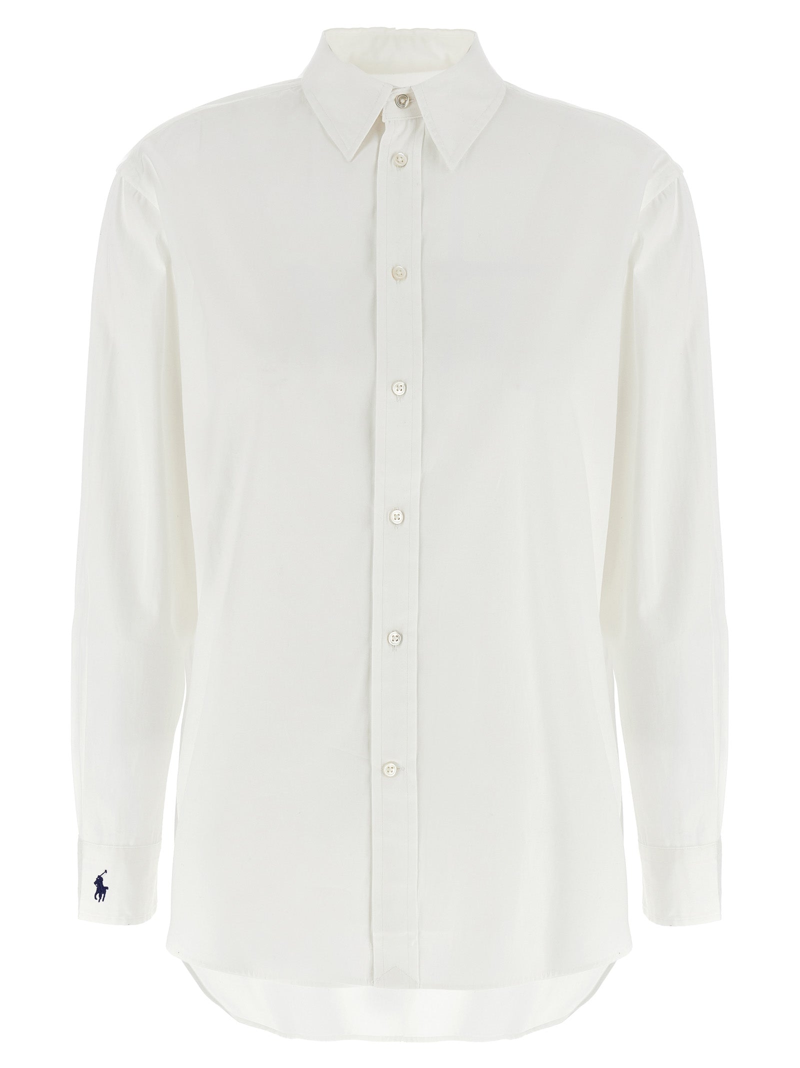 Polo Ralph Lauren Embroidered Cuffs Shirt — Women’s White