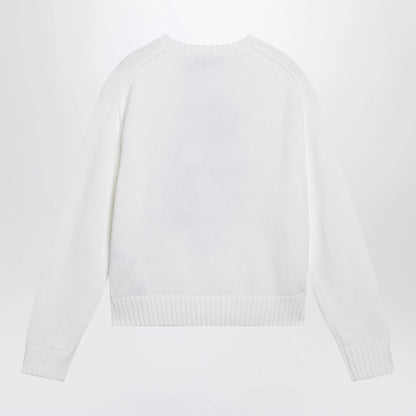 Polo Ralph Lauren White cotton Polo Bear sweater