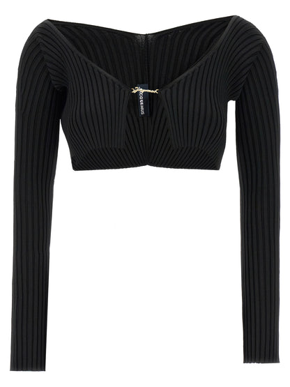 Jacquemus Le Maille Pralu Cropped Cardigan — Knitwear