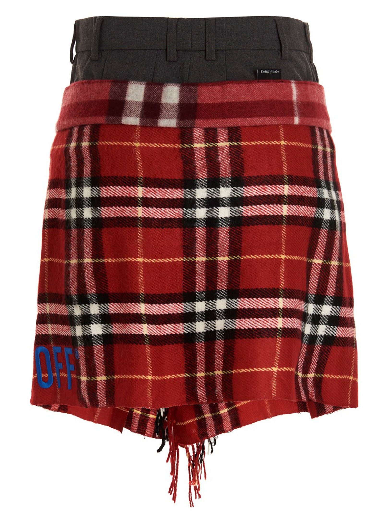 1/Off Check Scarf Reworked Skirt