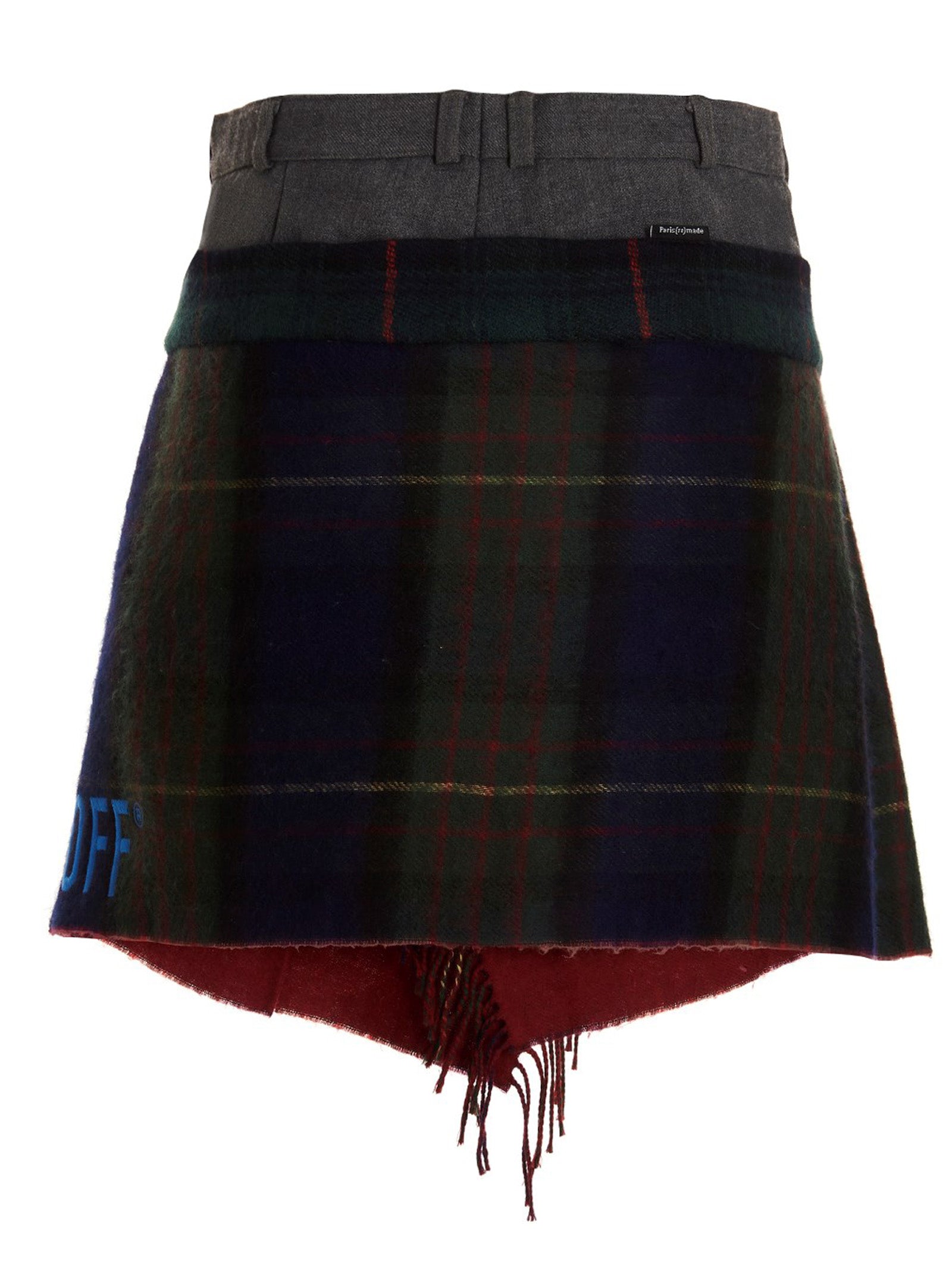 1/Off Check Scarf Reworked Skirt