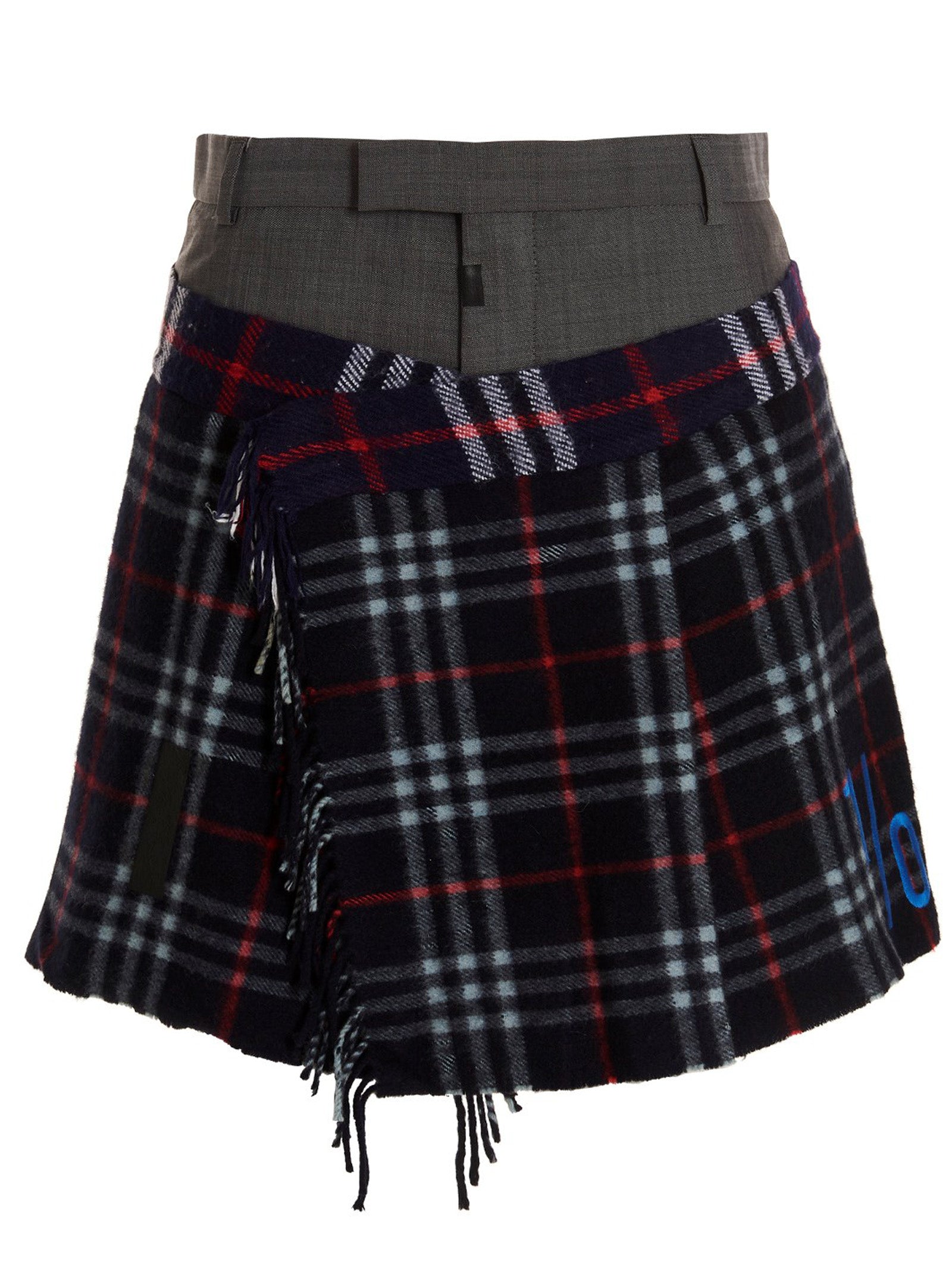 1/Off Check Scarf Reworked Skirt