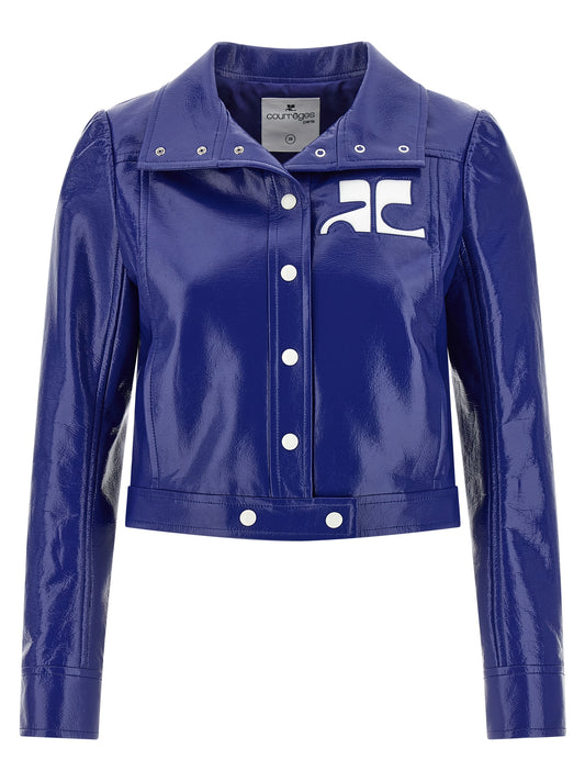 Courreges Reedition Vinyl Jacket — Women's Blue Jacket