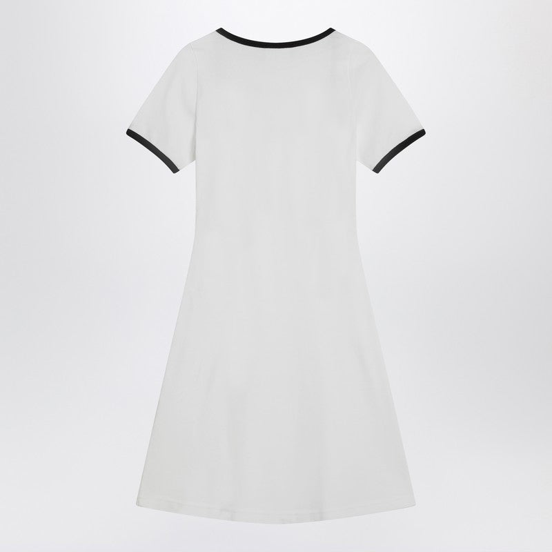 Courreges Courrèges Black/white mini dress in cotton