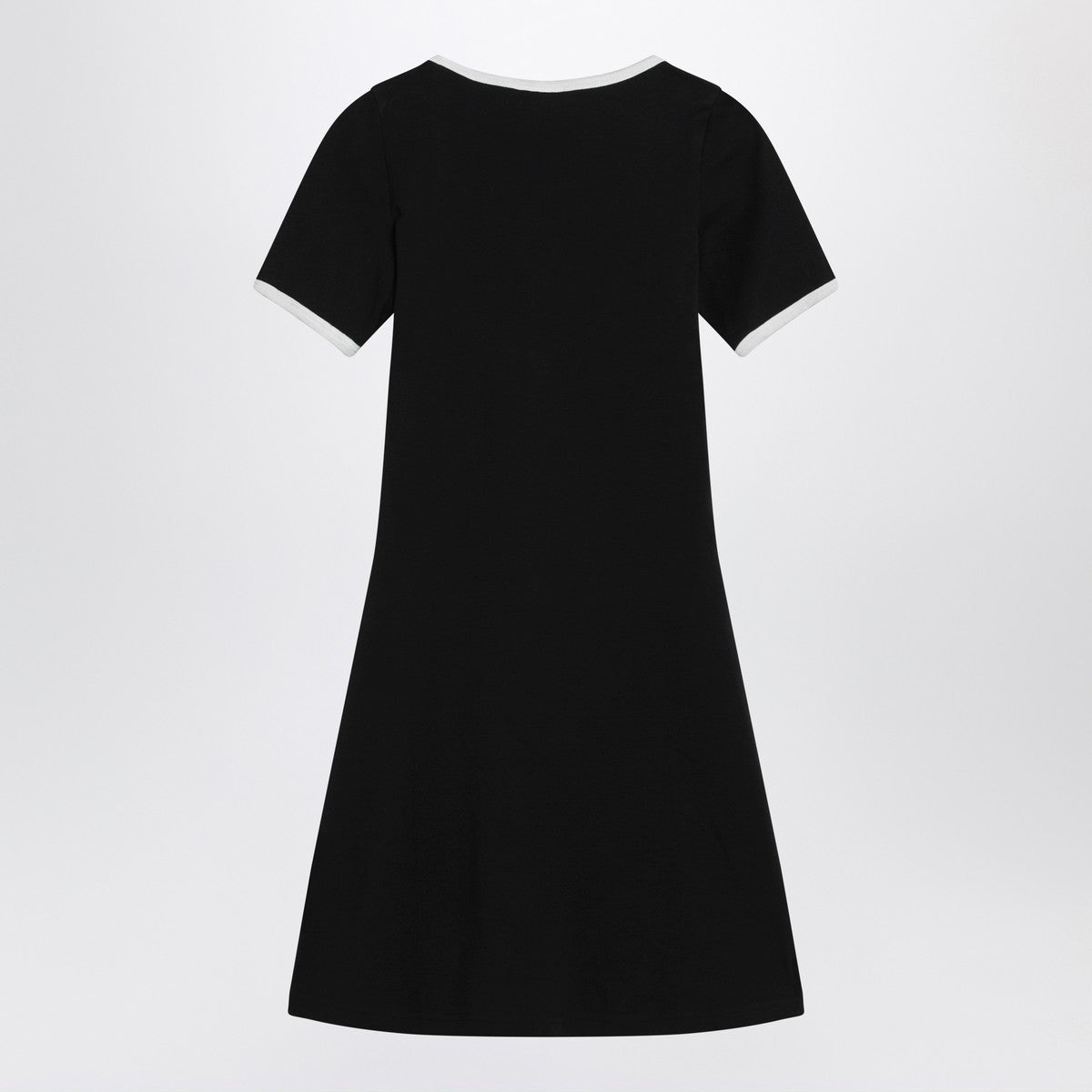 Courreges Courrèges White/black cotton mini dress