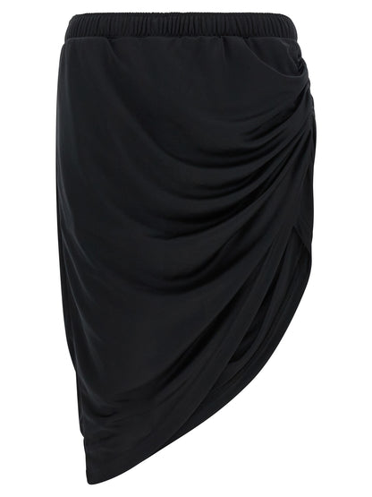 Courreges Twist Sport Skirt — Black Mini Skirt
