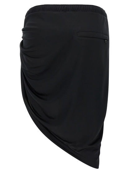Courreges Twist Sport Skirt — Black Mini Skirt