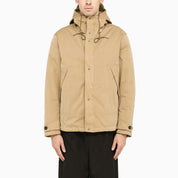 Ten C Beige padded jacket in technical fabric
