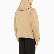 Ten C Beige padded jacket in technical fabric
