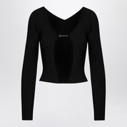 Jacquemus La Maille Pralu Longue black cardigan