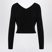 Jacquemus La Maille Pralu Longue black cardigan