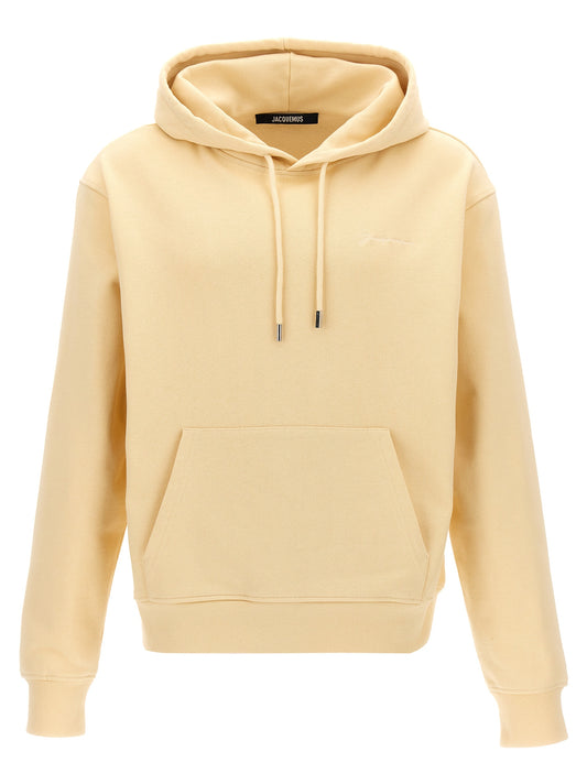 Jacquemus Brode Hoodie — Beige Cotton Topwear