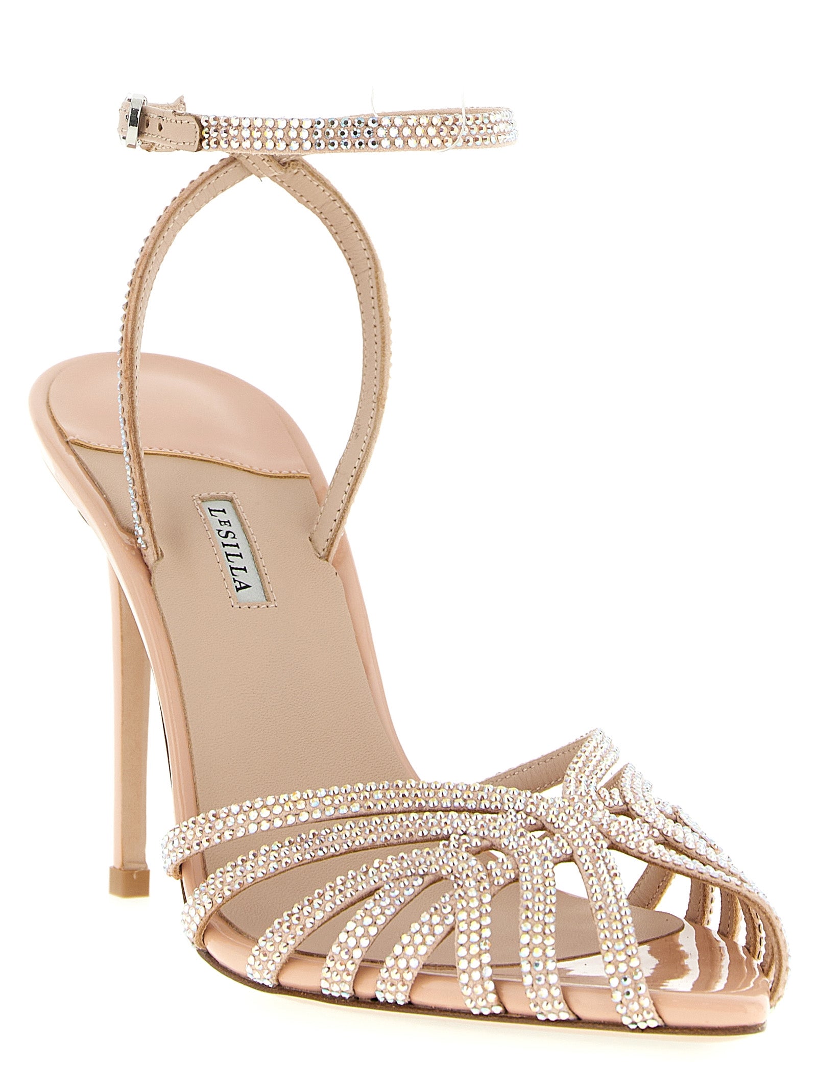 Le Silla Embrace Divina Sandals — Pink Rhinestone Heels