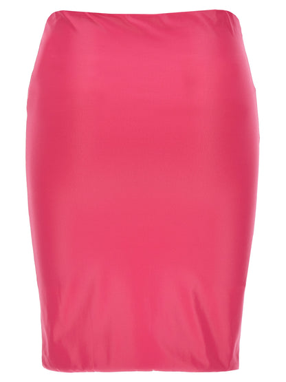 The Attico Lycra Mini Skirt — Fuchsia Skirt