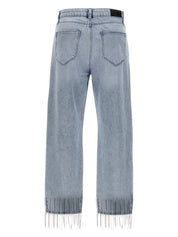 Karl Lagerfeld Rhinestone Fringed Jeans