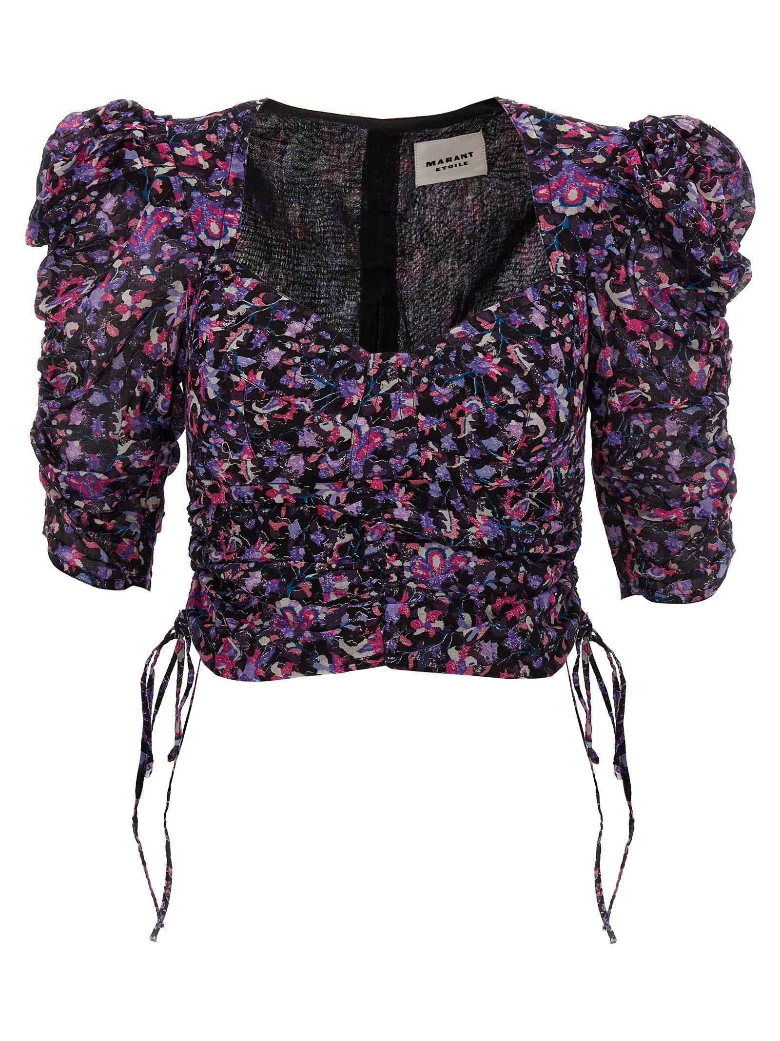 Marant Etoile Top Galaor — Floral Cropped Top for Women