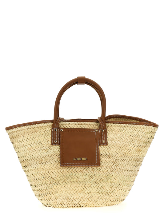 Jacquemus Le Panier Soli Shopper — Straw Shoulder Bag