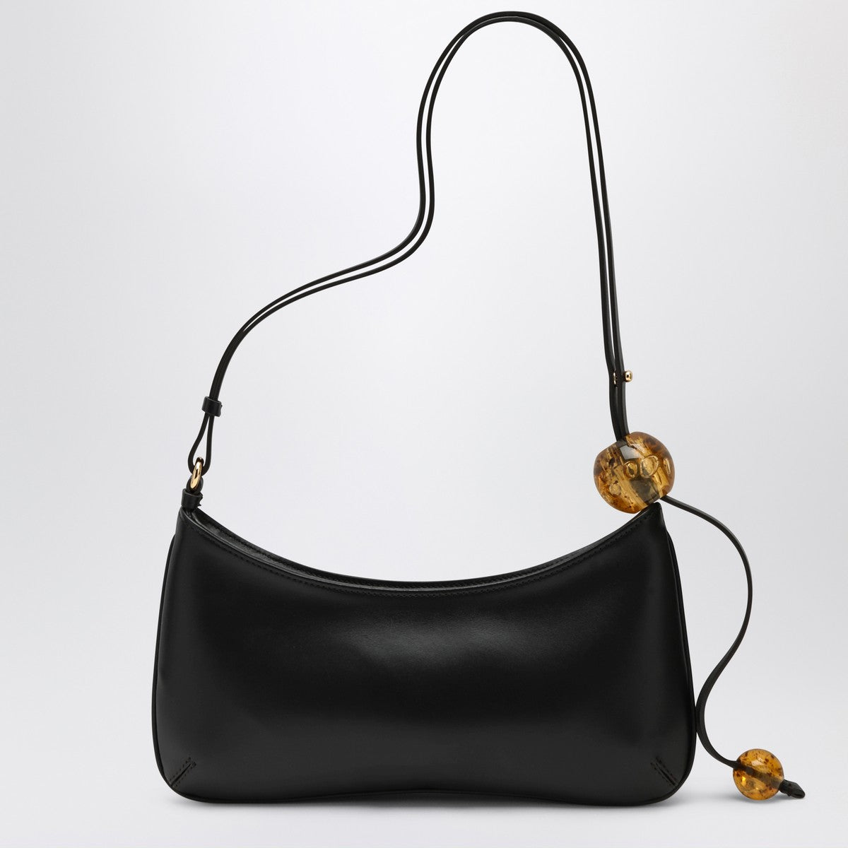 JACQUEMUS Le Bisou black leather bag