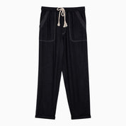 ISABEL MARANT Étoile black silk trousers with drawstring