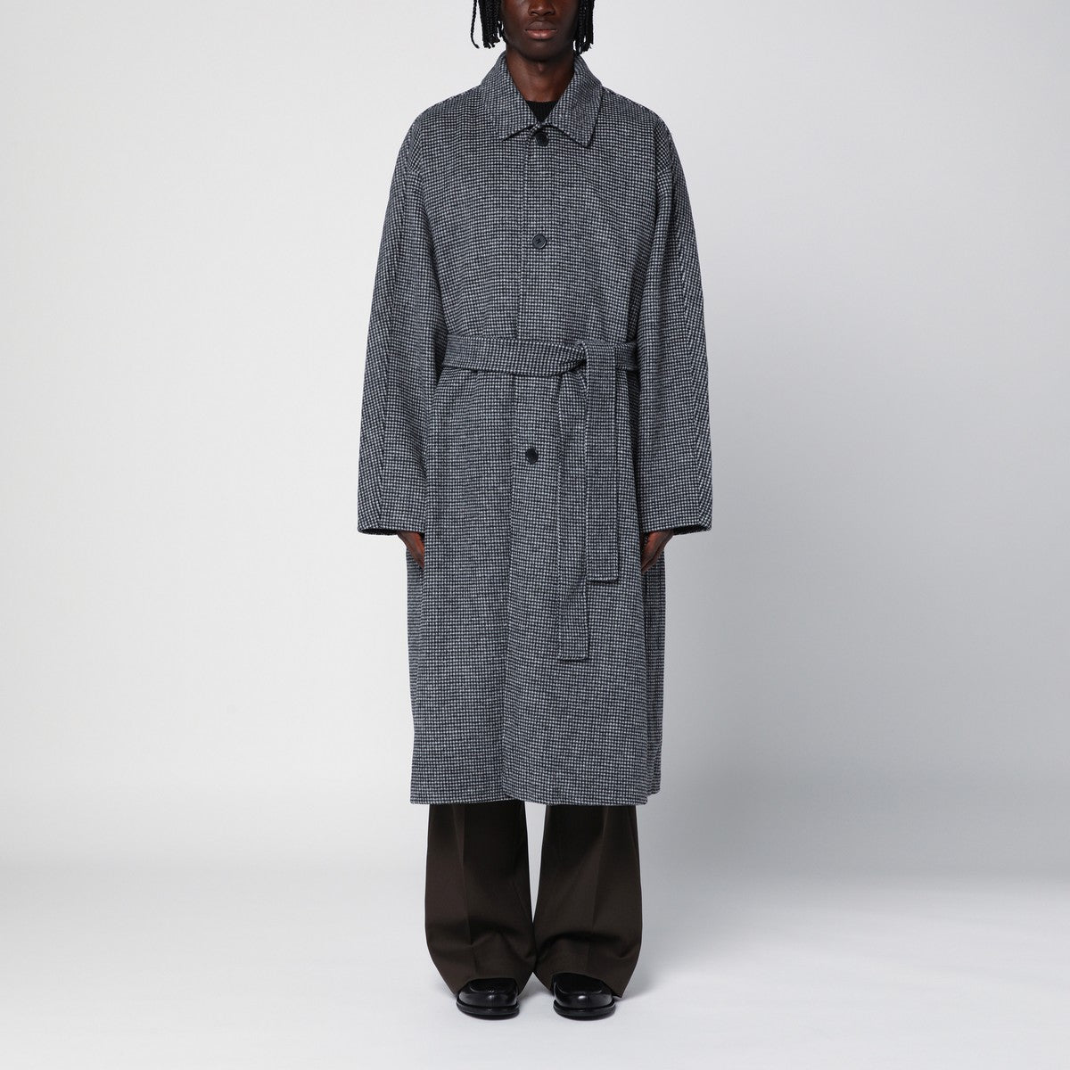 New Amsterdam Surf Association wool blend checked coat