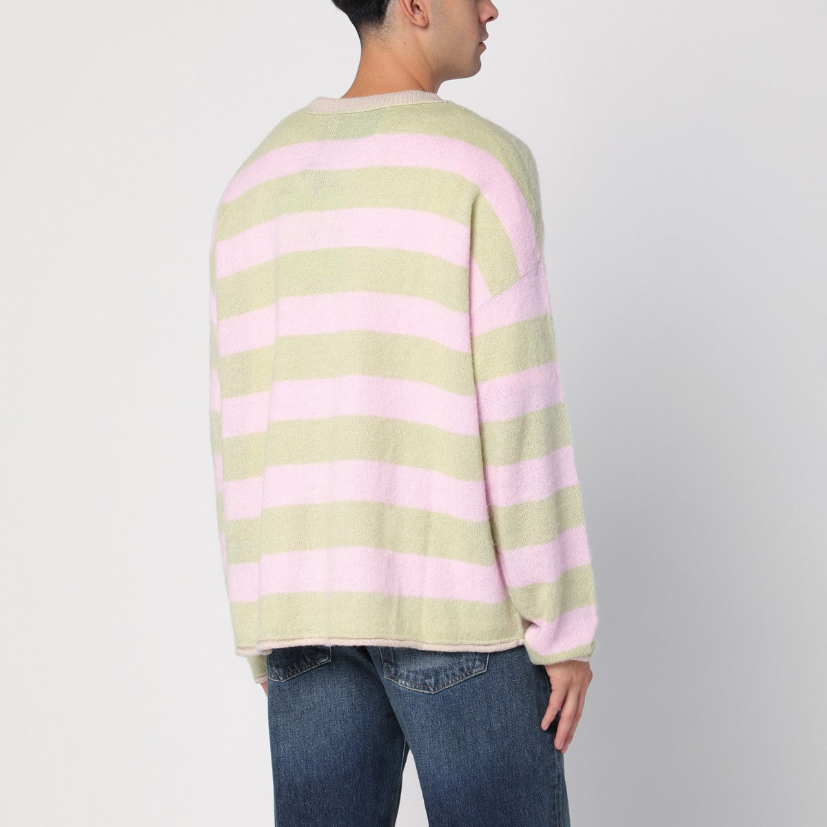 Light Green/Pink Striped Jumper — New Amsterdam Surf Association