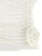 Magda Butrym 01 One-Shoulder Top — White, Asymmetrical