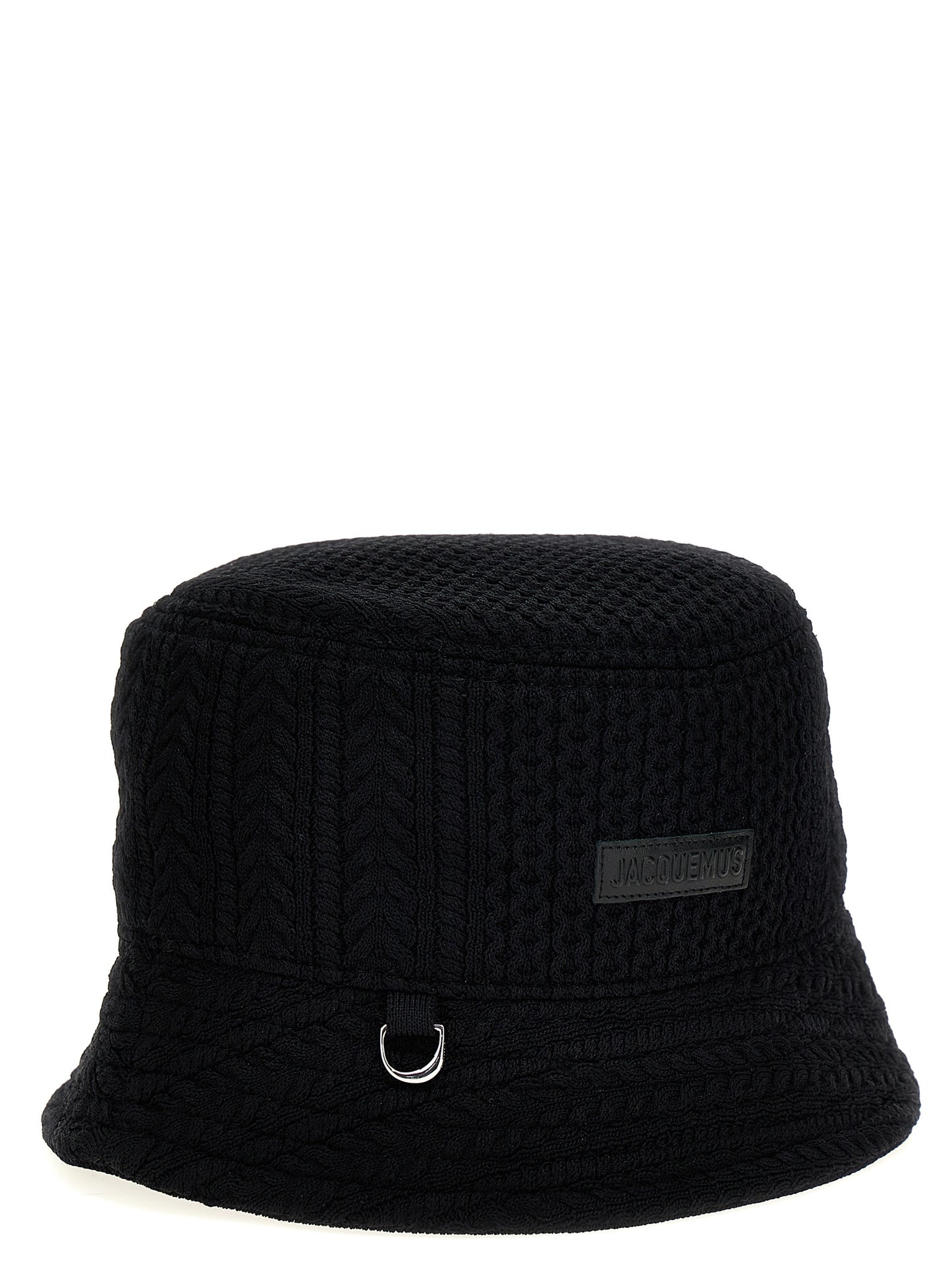 Jacquemus Le Bob Belo Bucket Hat — Black, Braided