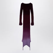 The Attico Purple burgundy convertible dress in nylon blend