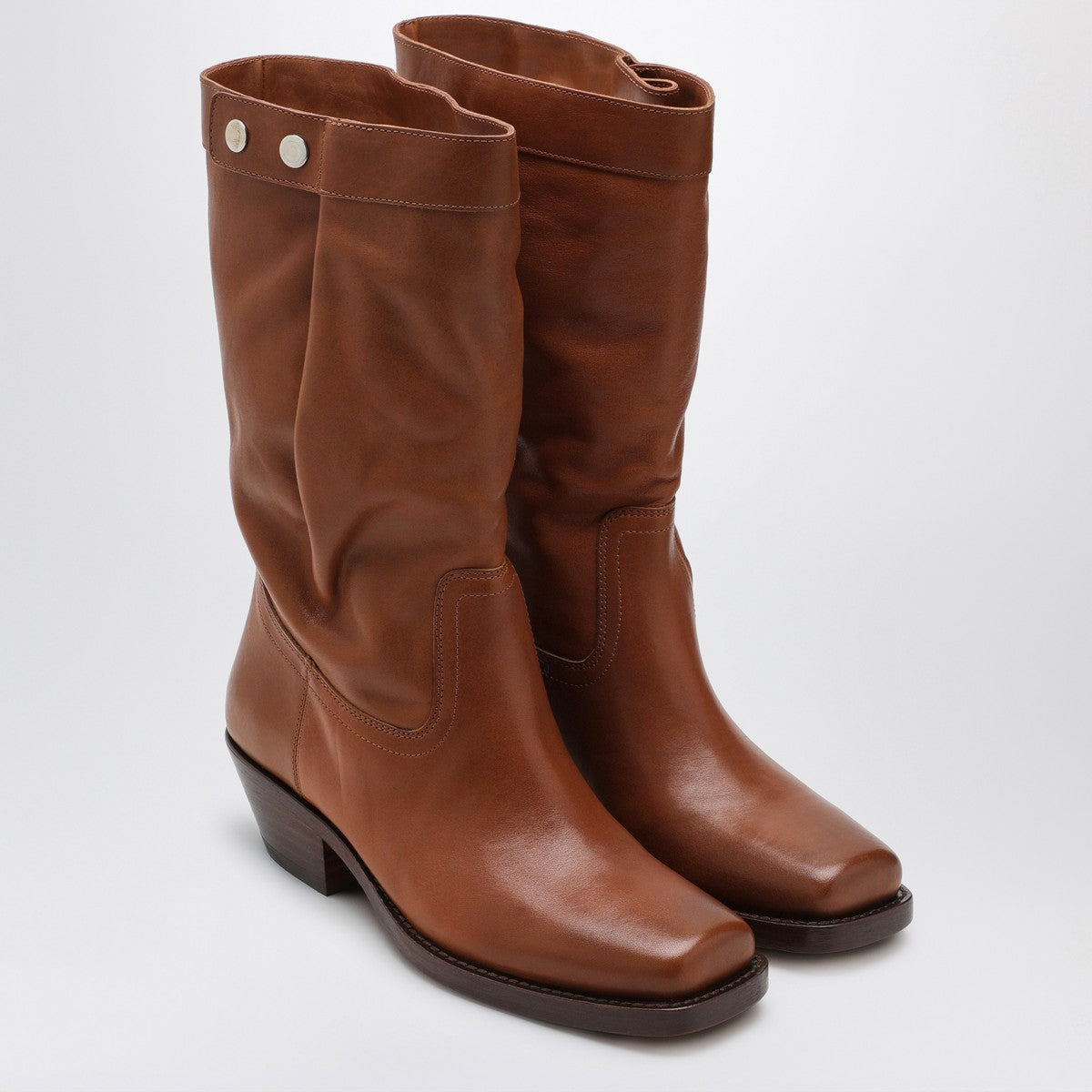 Isabel Marant Ademe Havana leather biker boot