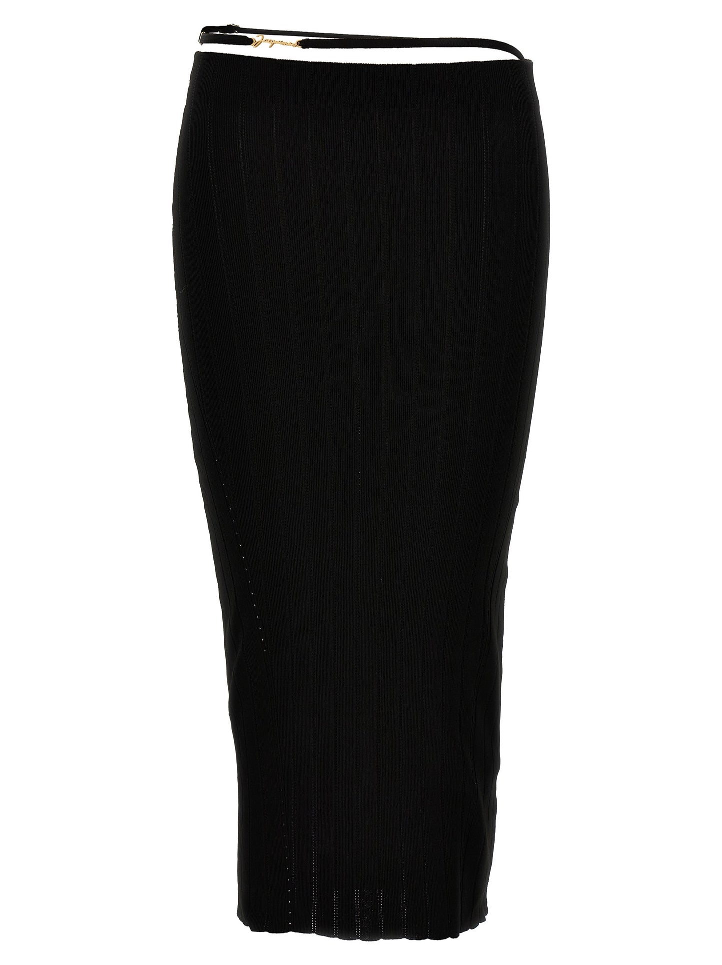 Jacquemus La Jupe Pralù Skirt — High‑Waist Black