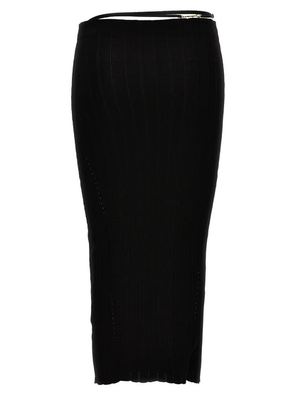 Jacquemus La Jupe Pralù Skirt — High‑Waist Black