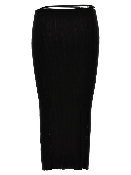 Jacquemus La Jupe Pralù Skirt — High‑Waist Black