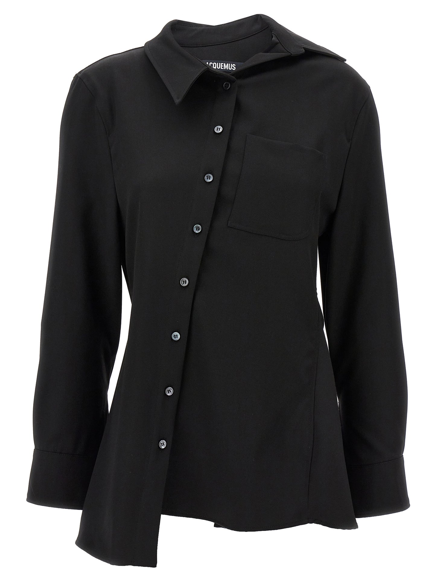 Jacquemus La Chemise Pablo Shirt — Black Wool Shirt