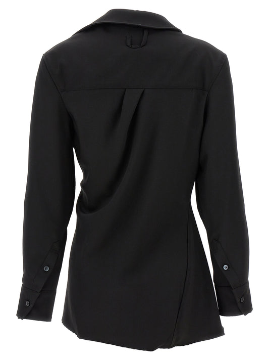 Jacquemus La Chemise Pablo Shirt — Black Wool Shirt