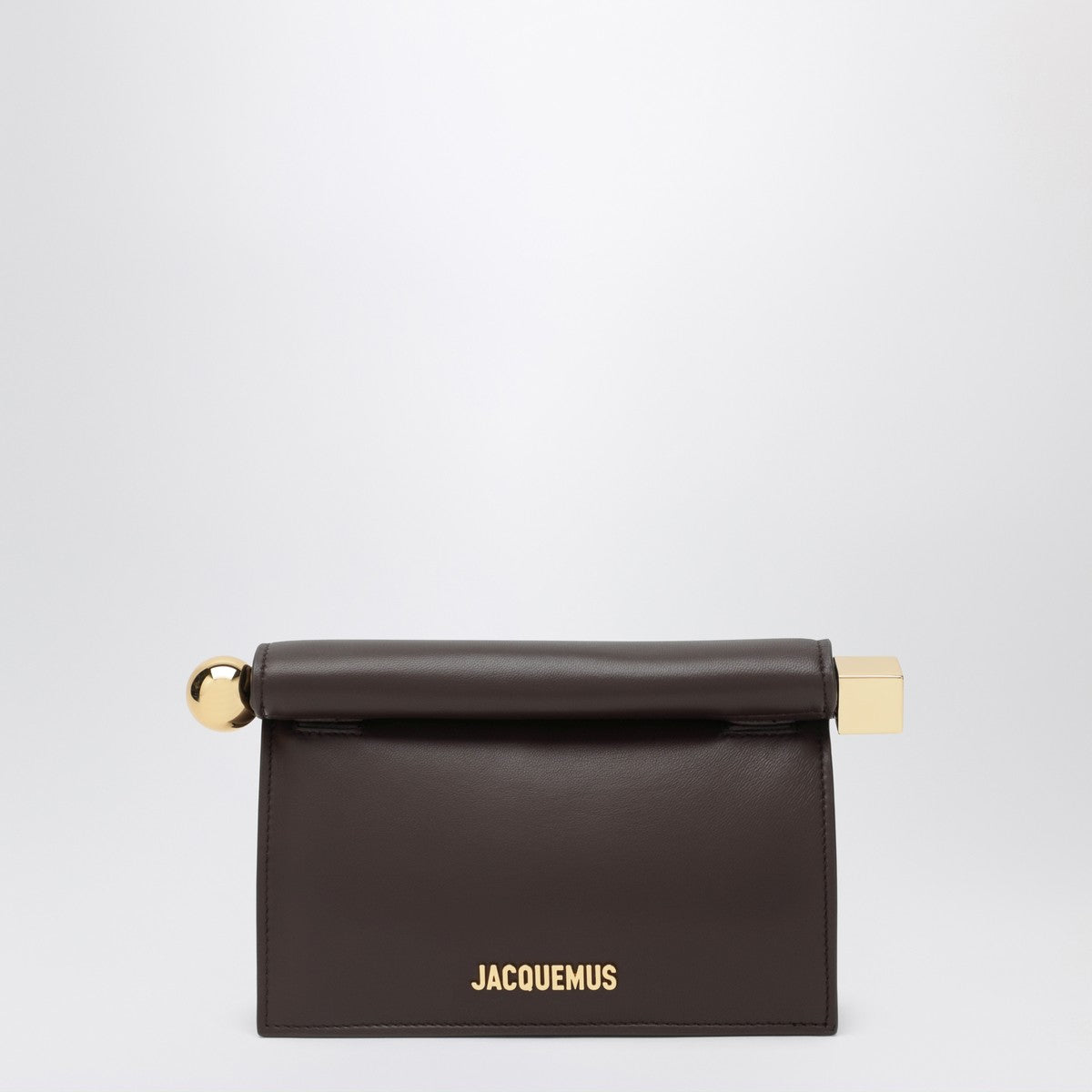 JACQUEMUS The small brown Rond Carré pouch