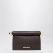 JACQUEMUS The small brown Rond Carré pouch