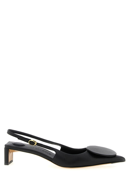 Jacquemus Duelo B Slingback Pumps — Black Heels