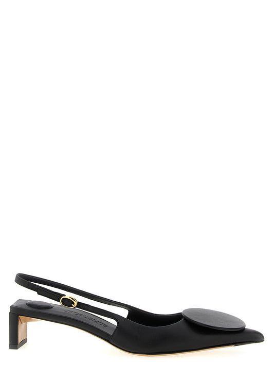 Jacquemus Duelo B Slingback Pumps — Black Heels
