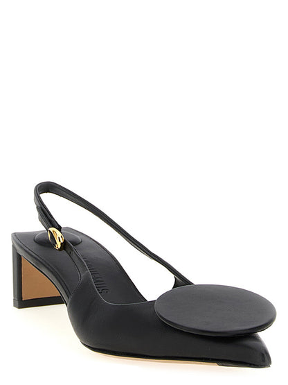 Jacquemus Duelo B Slingback Pumps — Black Heels