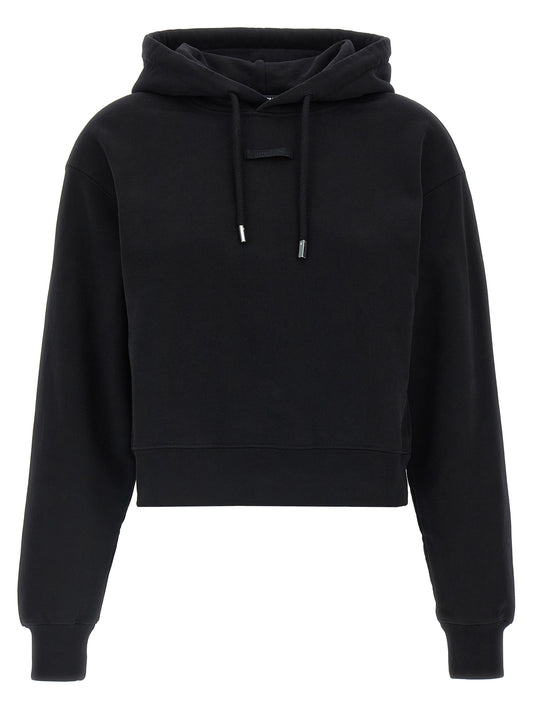 Jacquemus Le Hoodie Gros-grain — Women's Black Topwear