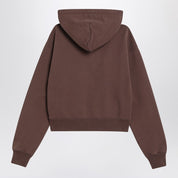 JACQUEMUS Brown Gros Grain hooded sweatshirt