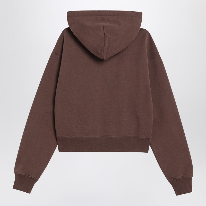 JACQUEMUS Brown Gros Grain hooded sweatshirt