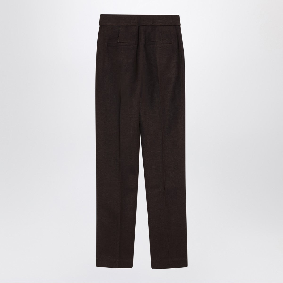Jacquemus brown trousers in silk blend